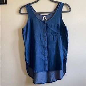 Junior Denim Tank Top